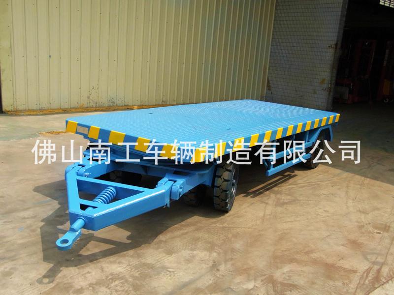叉车牵引工业平板车 工厂车间周转用10吨乐竞在线注册（中国）有限公司